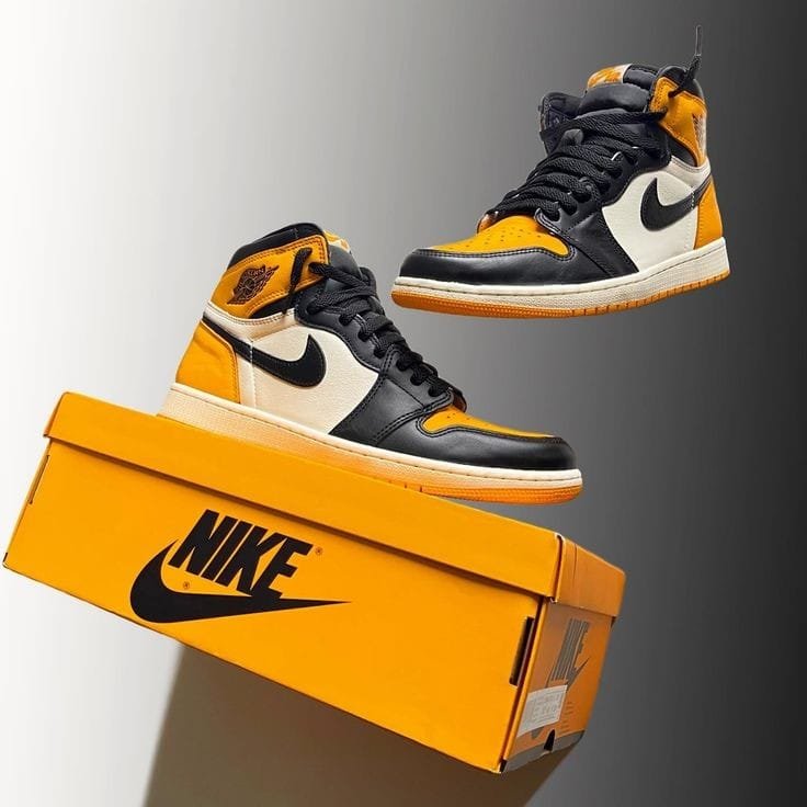 Nike Air Jordan Retro 1 Taxy men Original Yellow Box